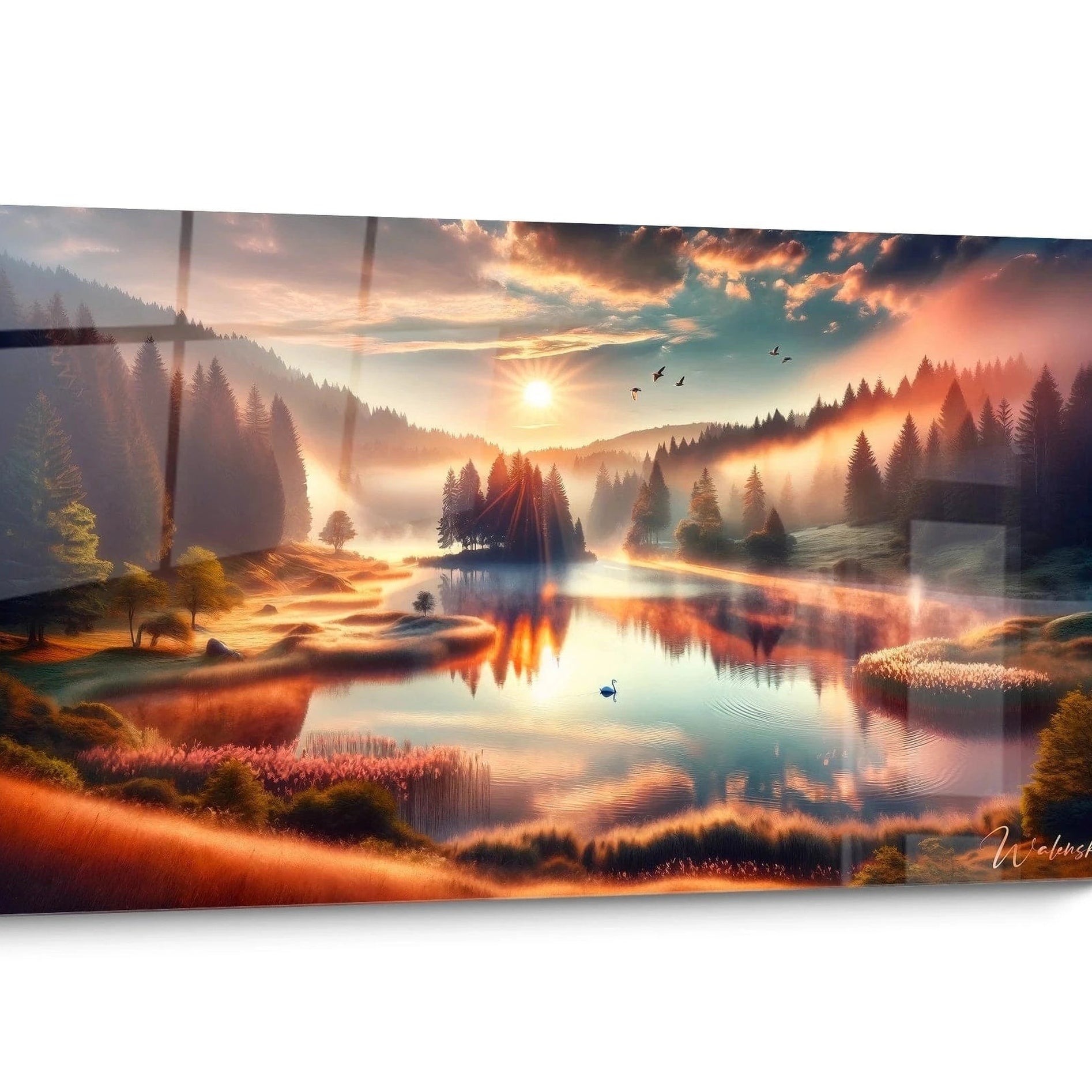 Mountain bedroom wall art