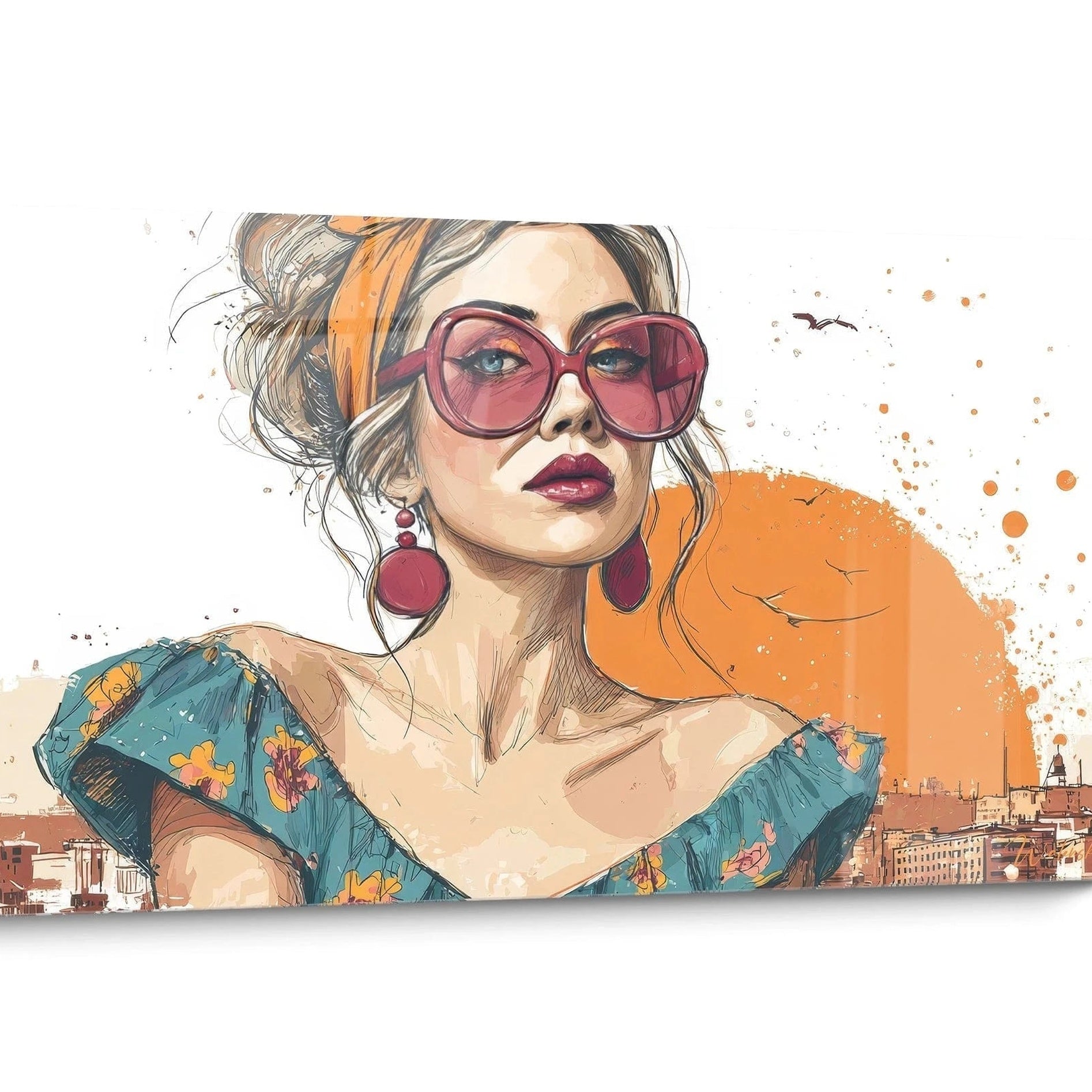 Tableau illustration de mode Vintage