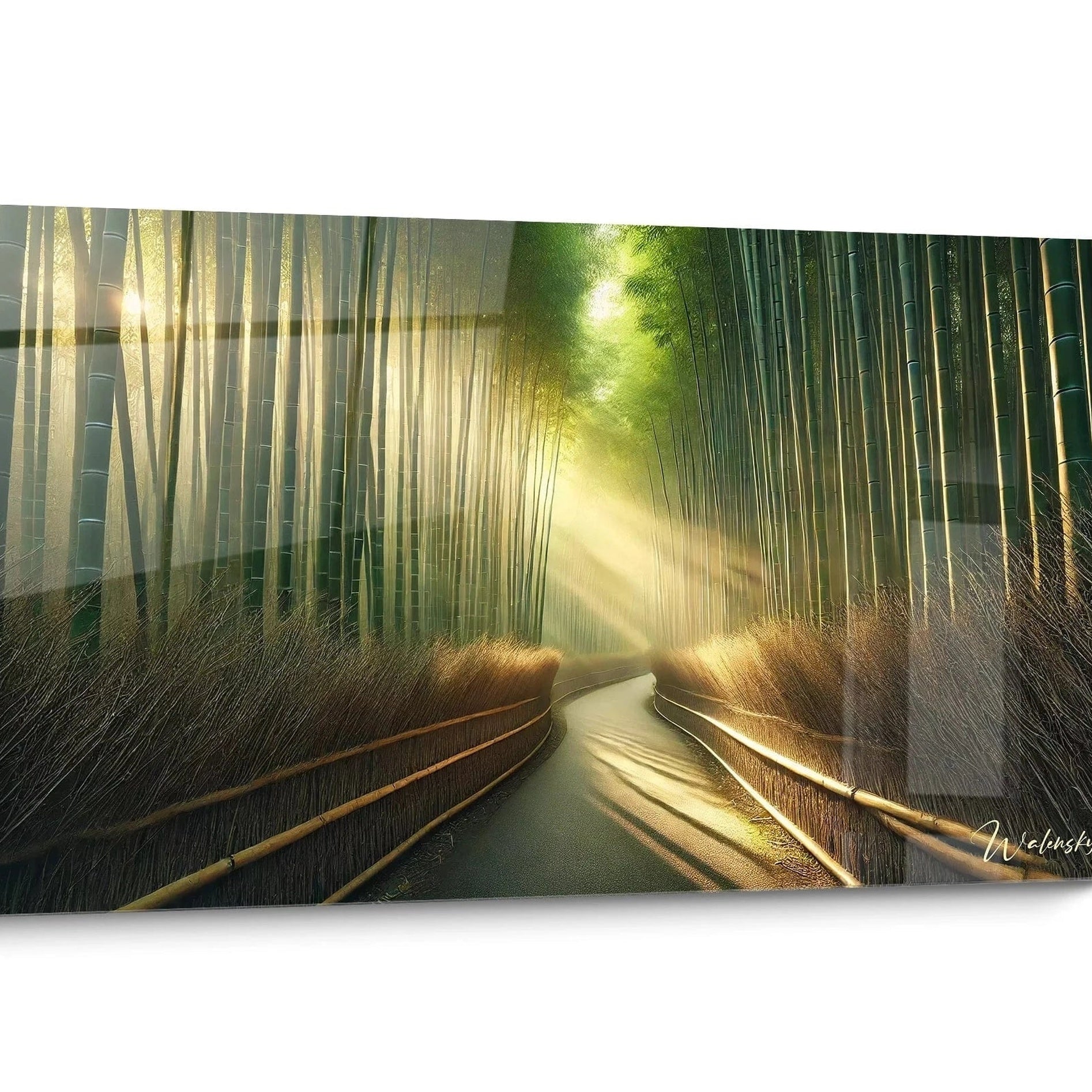 Zen-Bamboo-Gemälde in Gold