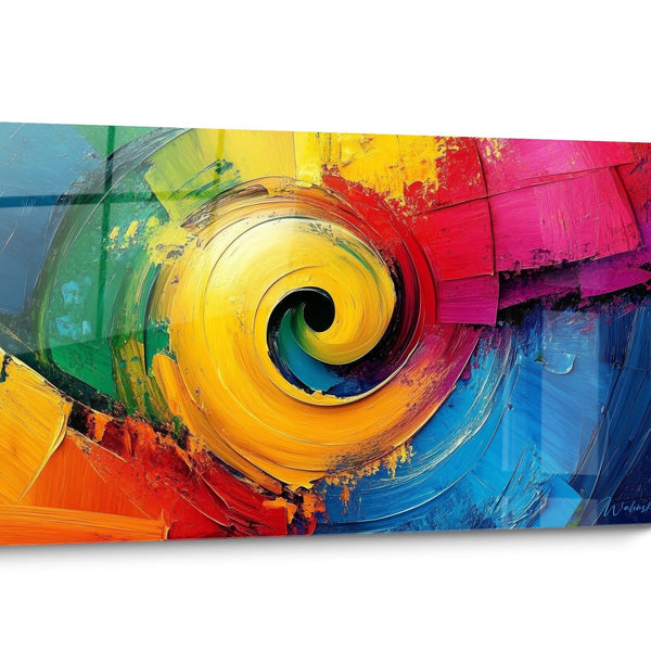 Tableau spirales abstraites Multicolore