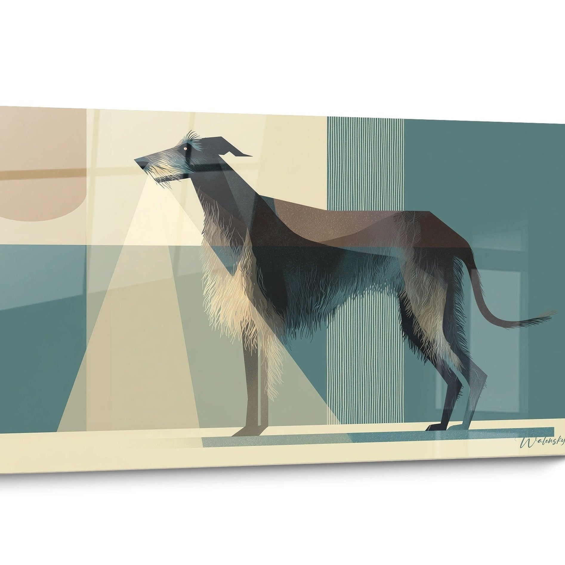 Abstraktes Deerhound-Hundegemälde
