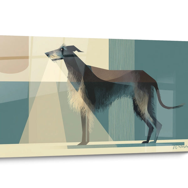Abstraktes Deerhound-Hundegemälde