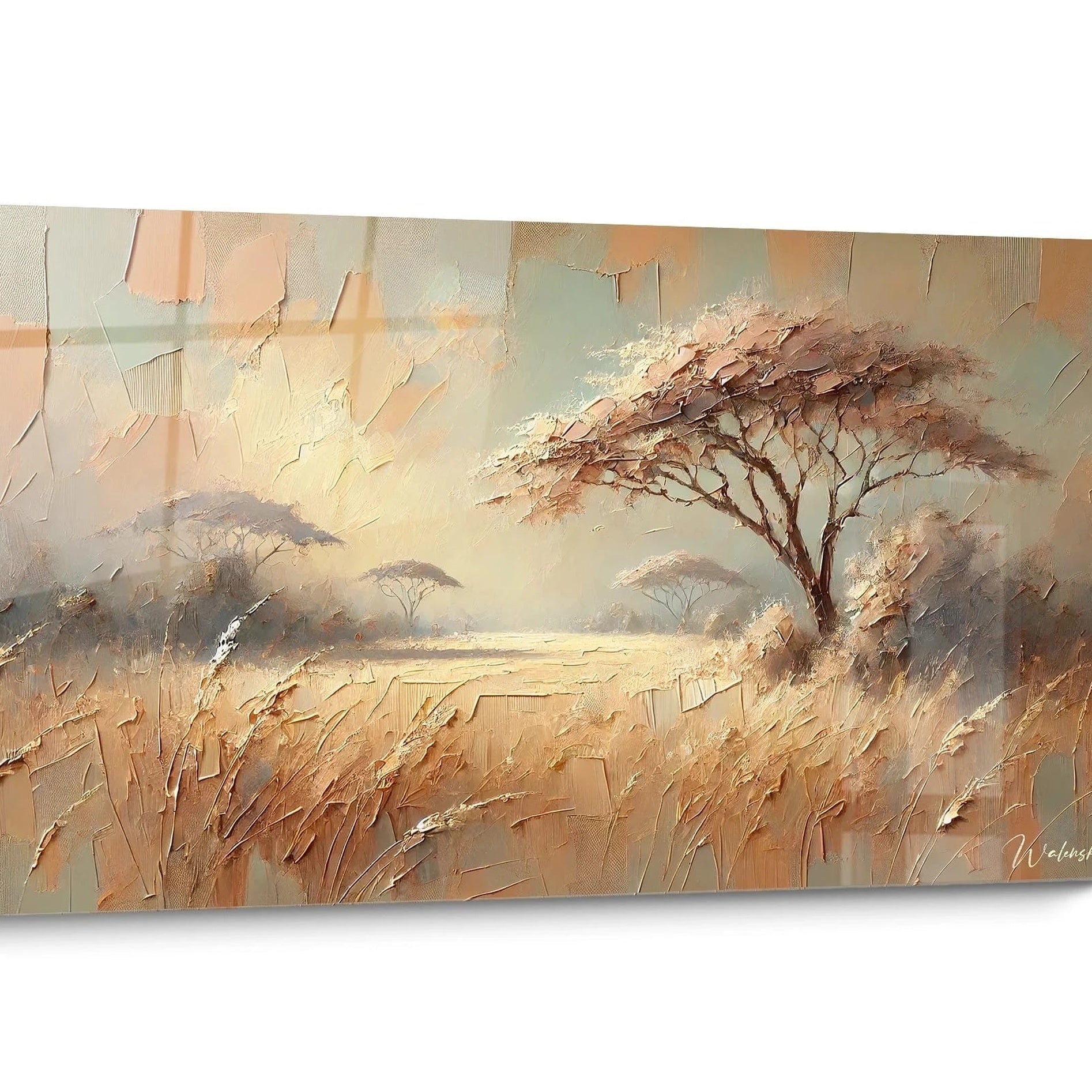 Abstrakte Kunstwerk in Beige