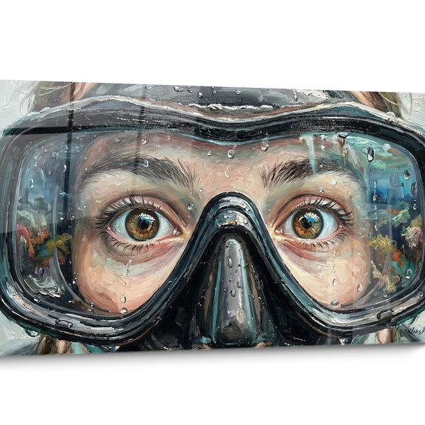Realistic Underwater Diving Wall Art