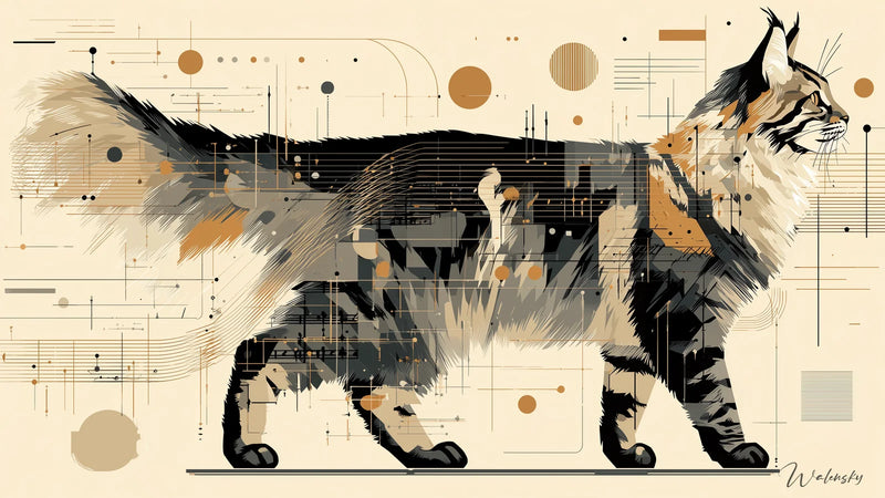 Chat di Tableau Maine Coon