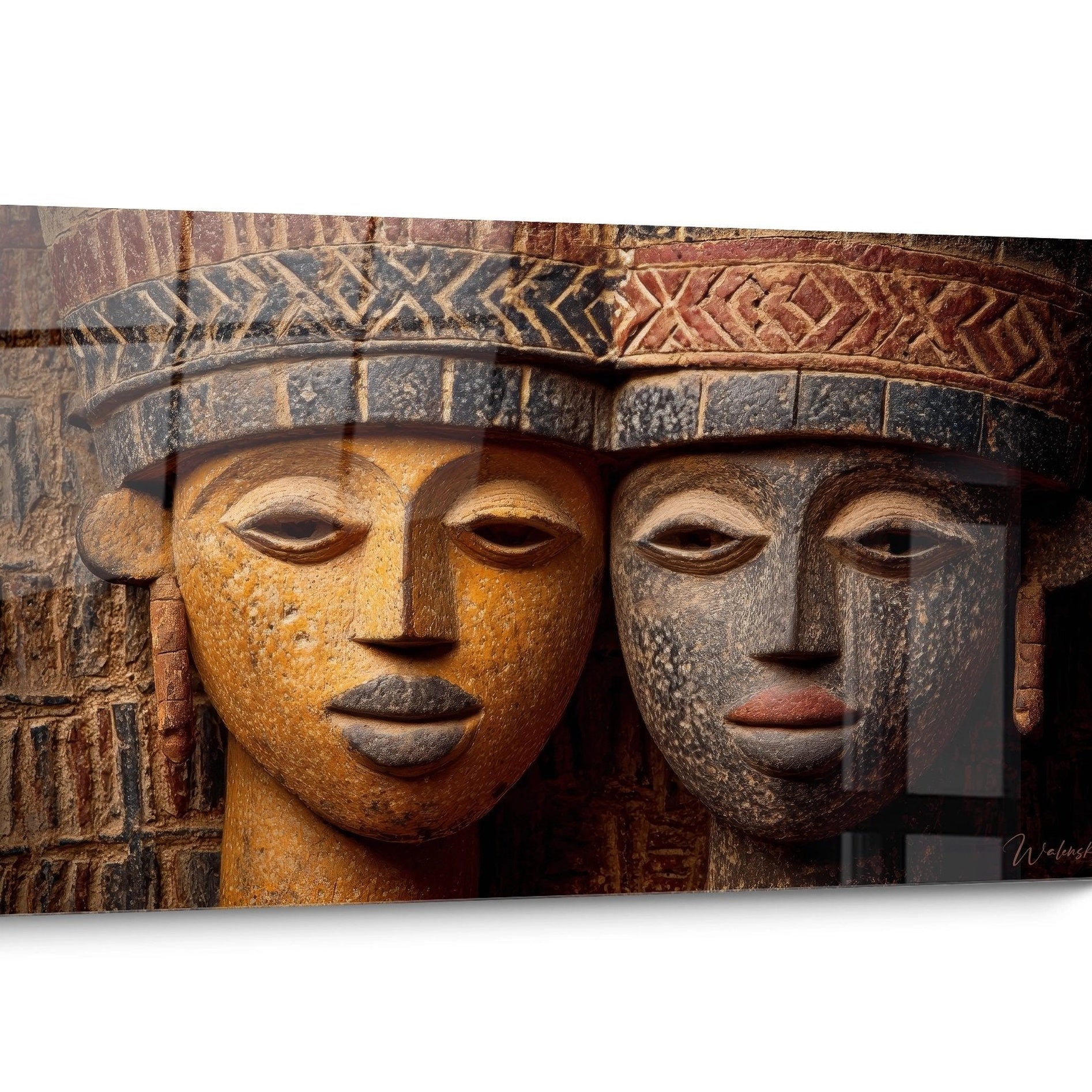 Tableau Masque africain Bleu