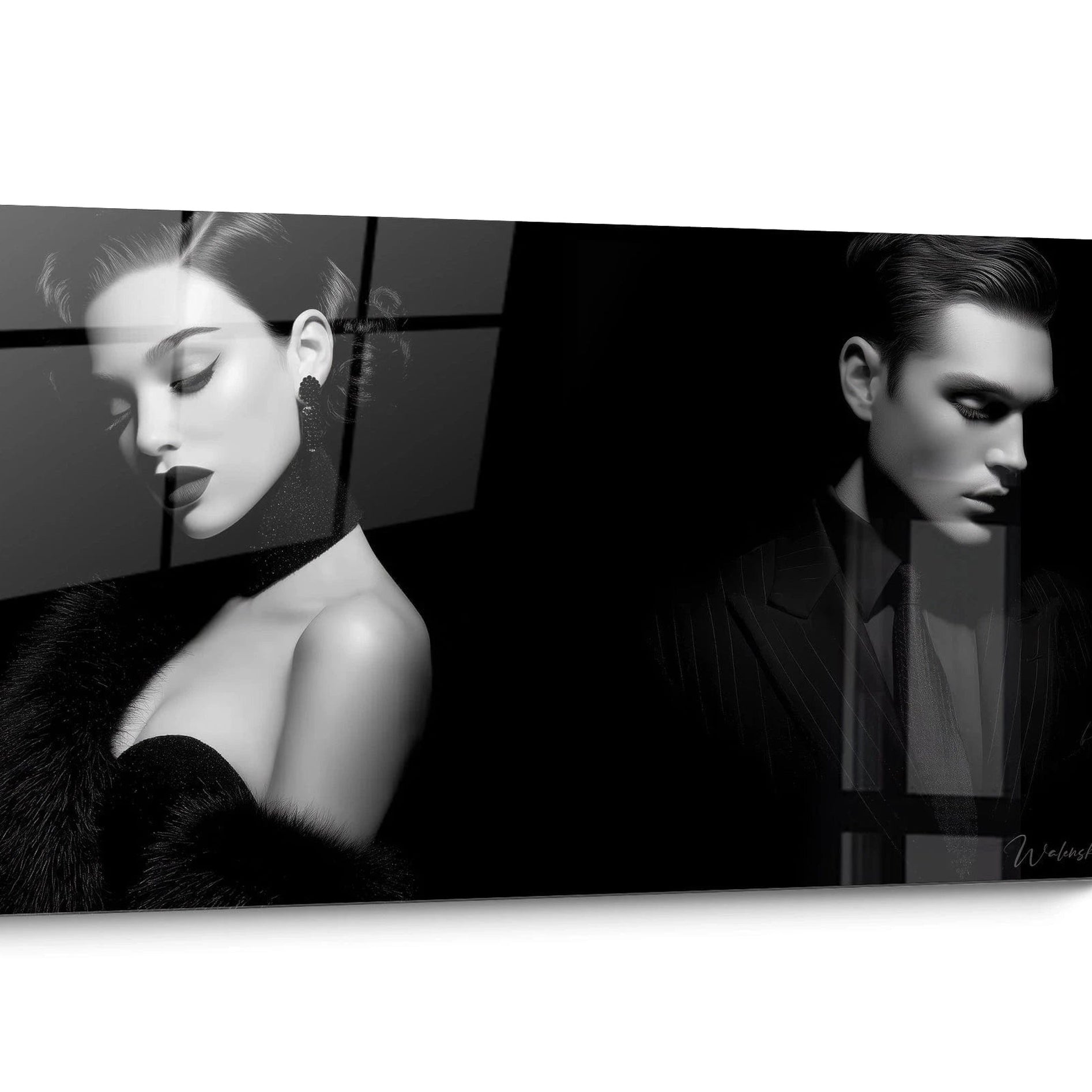 Minimalist black and white fashion wall art