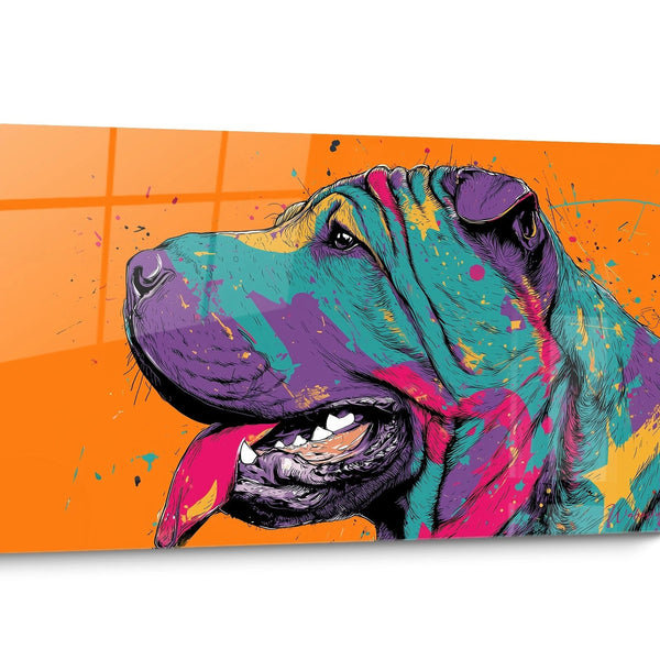 Tableau chien Shar Pei Pop Art