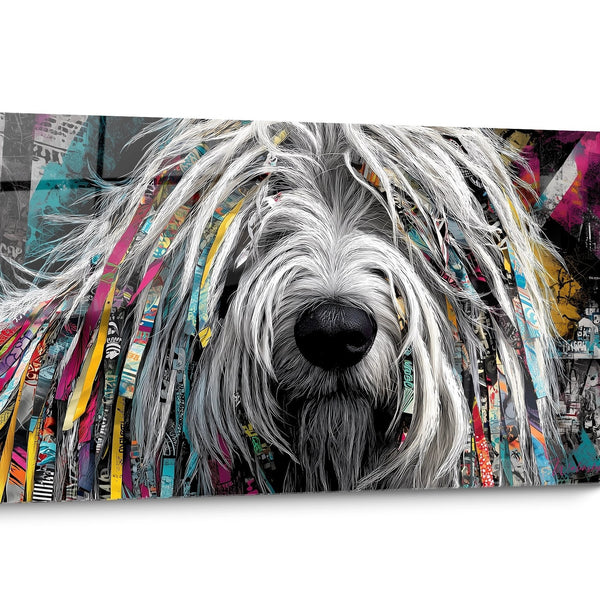 Tableau chien Komondor Pop Art