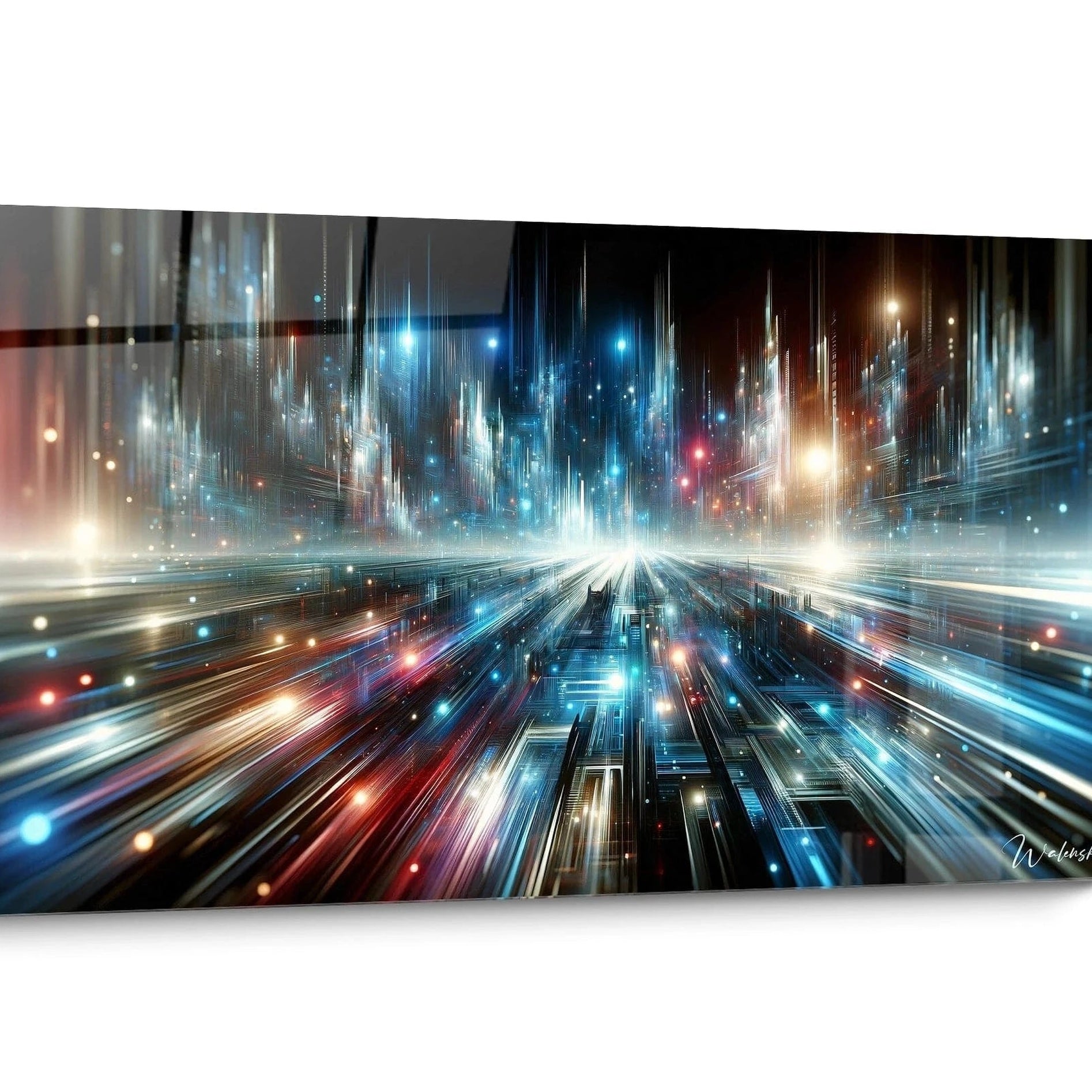 Tableau Ville de nuit Cyberpunk