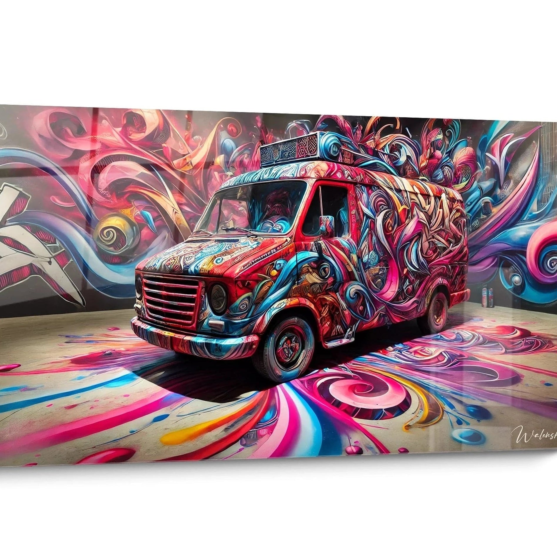 Graffiti Wandbild Mehrfarbig