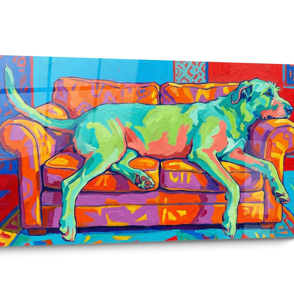 Tableau chien Irish Wolfhound Colore