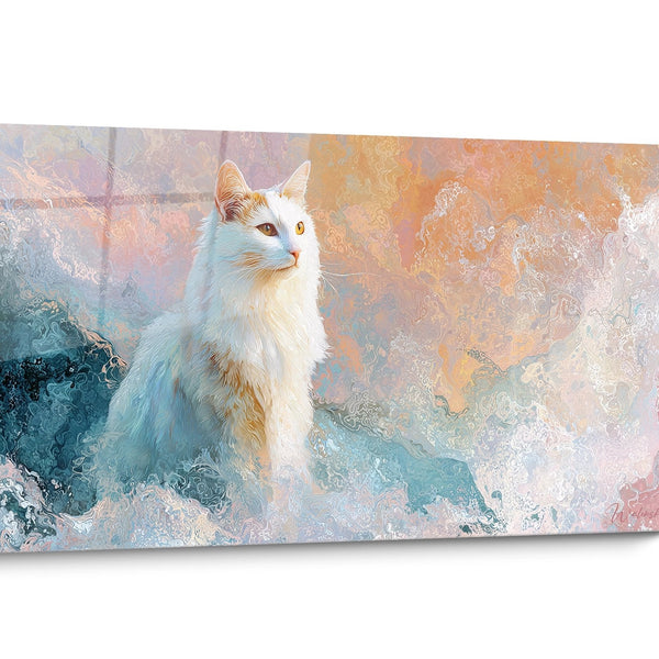 Turkish Van Cat Watercolor Painting
