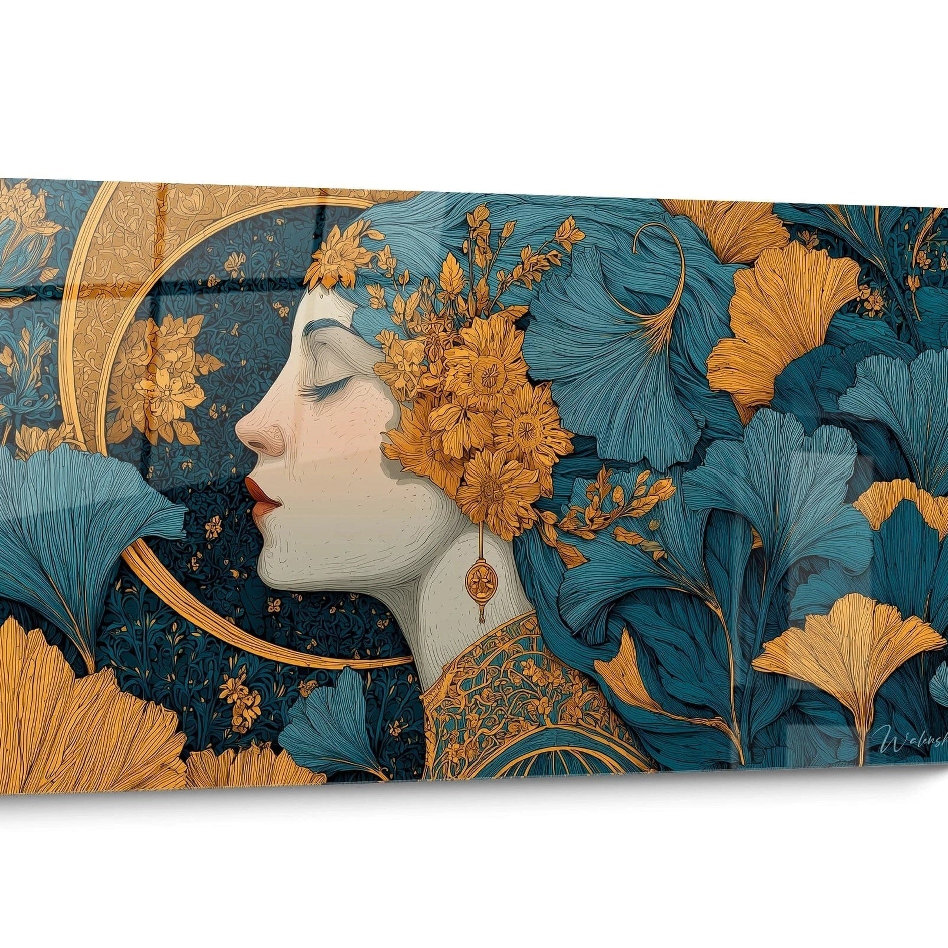 Golden Art Nouveau Wall Art
