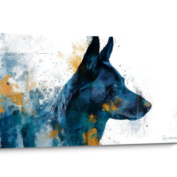 Tableau chien Berger Hollandais Aquarelle