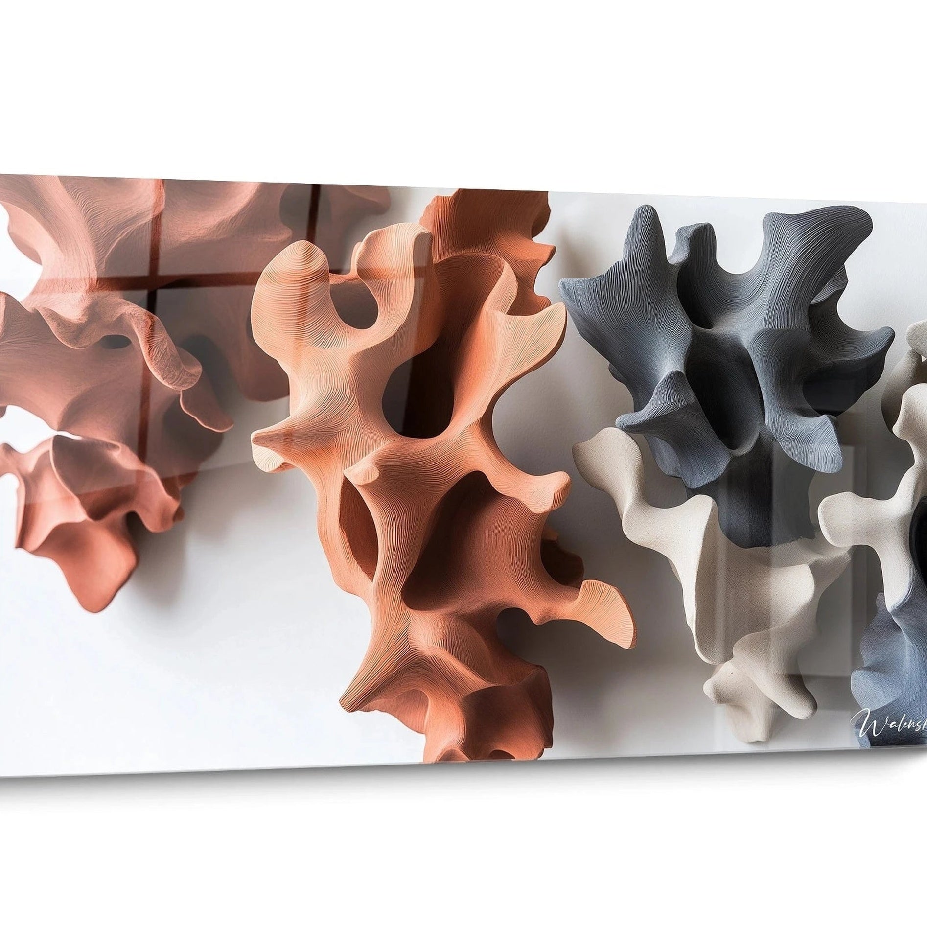 Modernes Terracotta-Wandbild