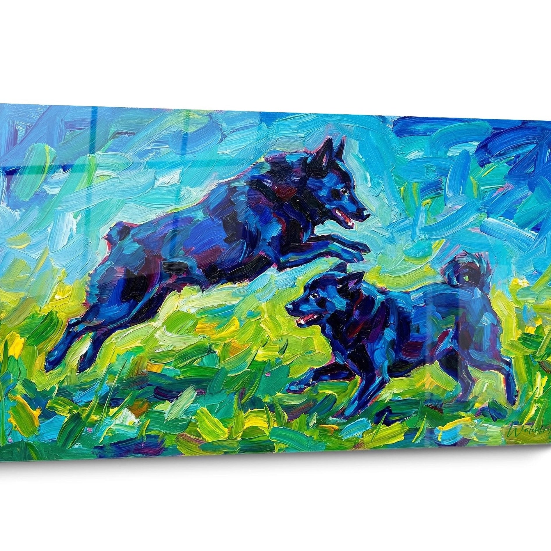 Schipperke-Hund-Gemälde Impressionistisch