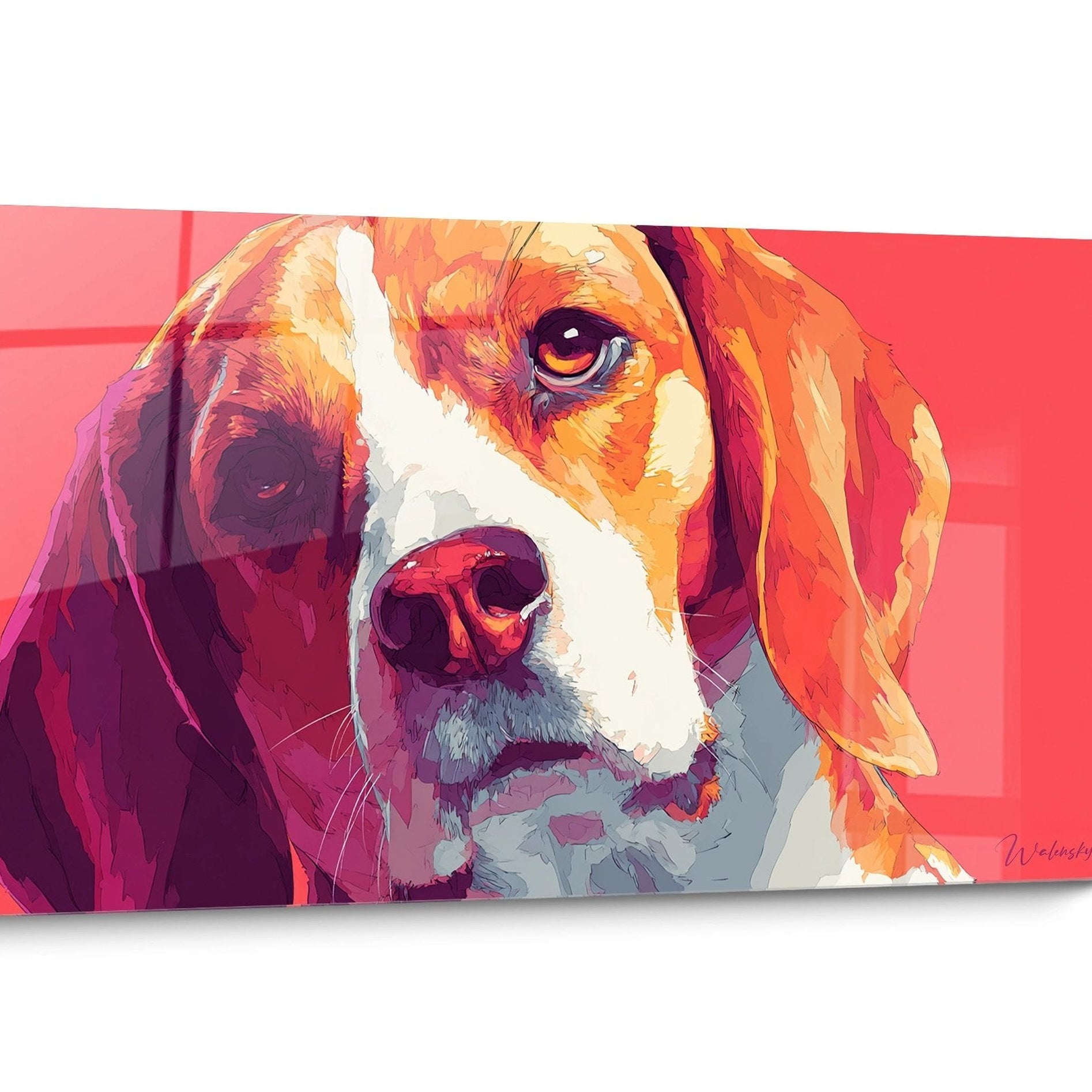 Tableau chien Beagle Pop Art