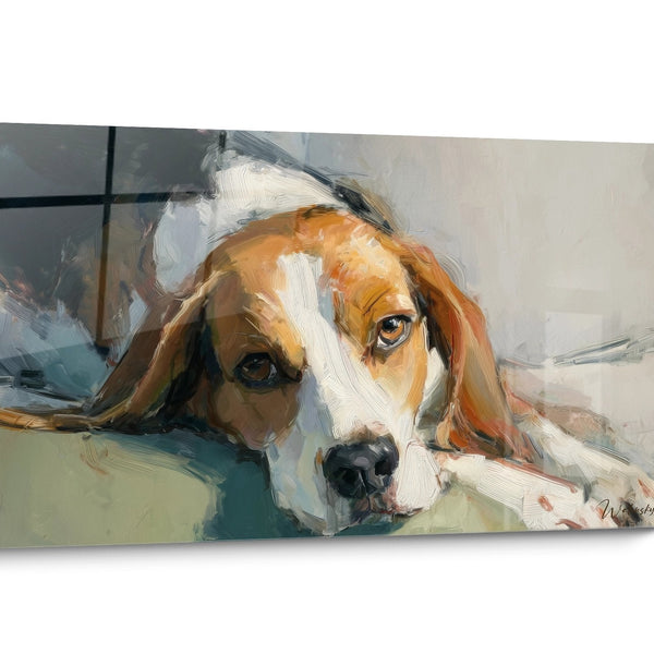 Beagle Hundegemälde Aquarell