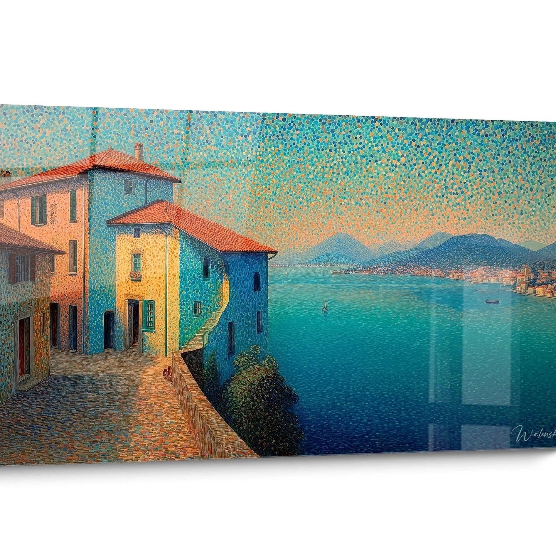 Tableau Pointillisme Méditerranéen