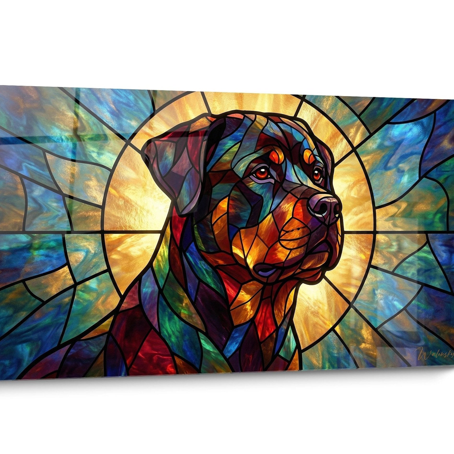 Rottweiler Dog Mosaic Wall Art