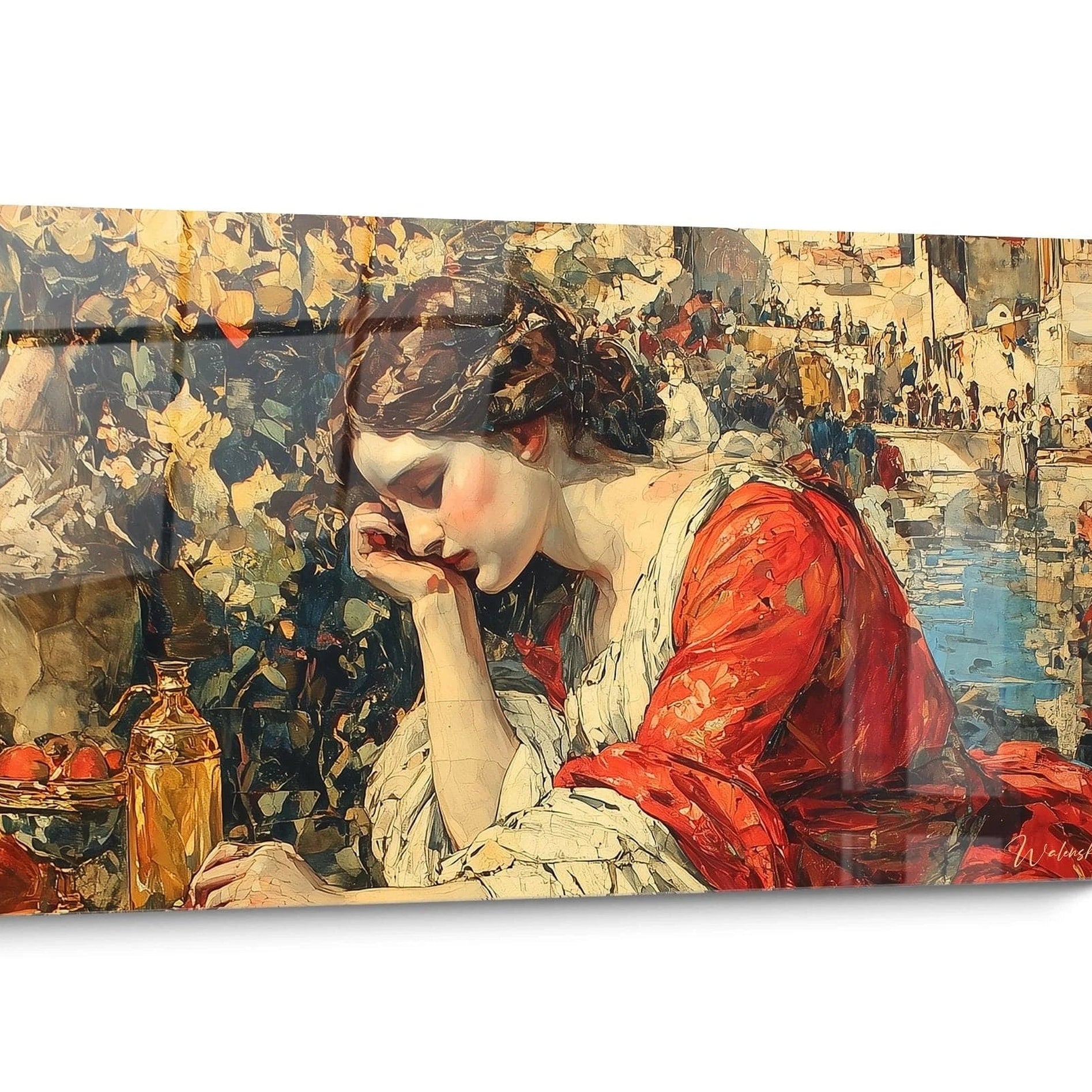 Italienisches Renaissance-Gemälde Rot