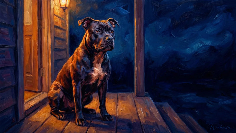 Tableau Staffordshire Bulle Terrier