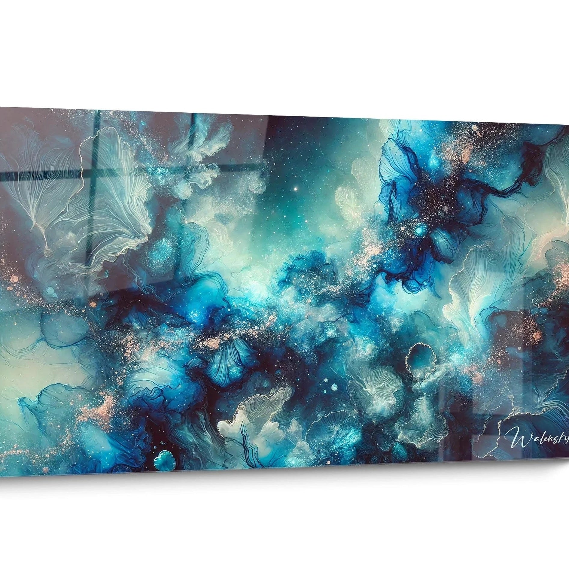 Abstract Turquoise Wall Art