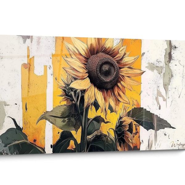 Colorful Expressionist Sunflower Wall Art