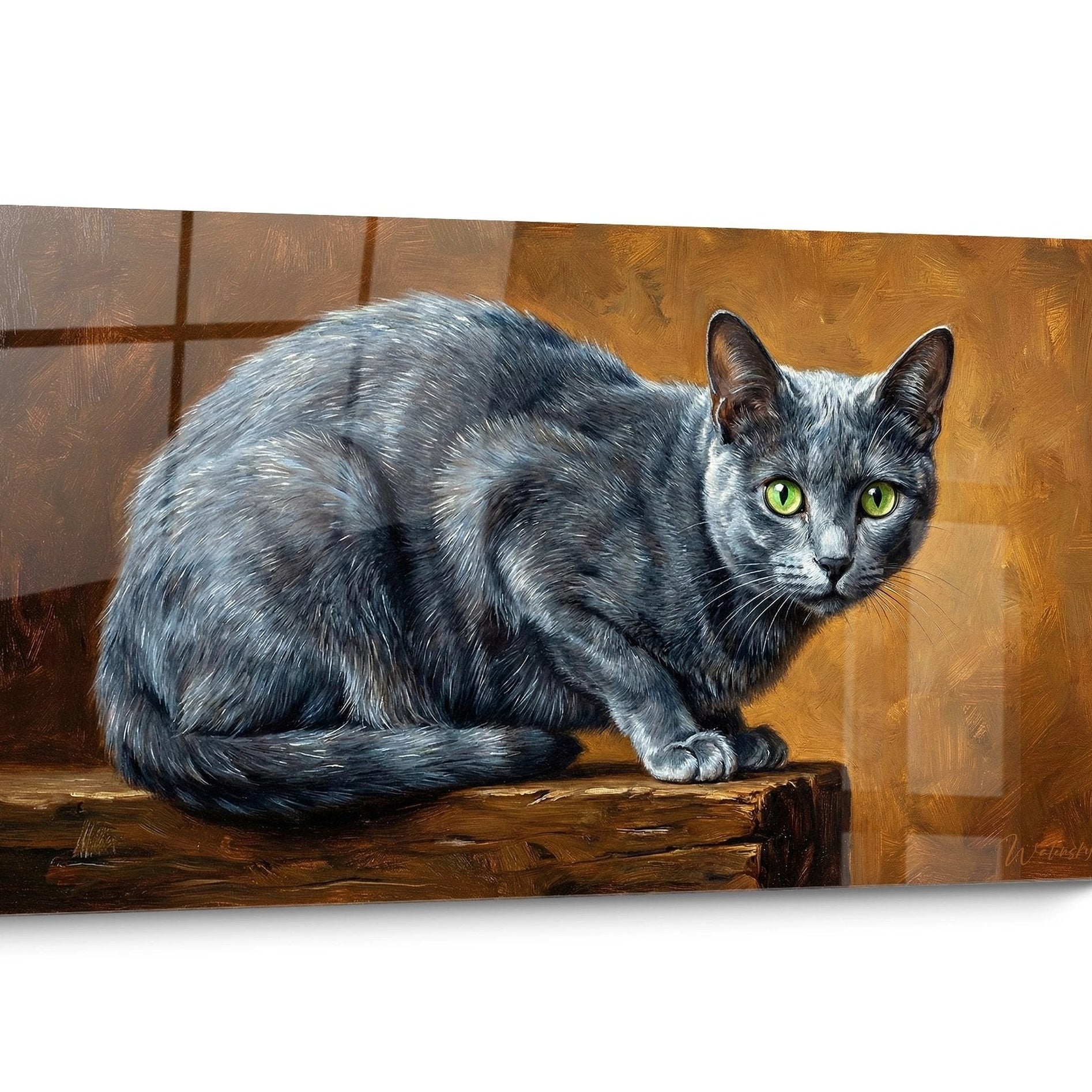 Tableau chat Korat Réaliste