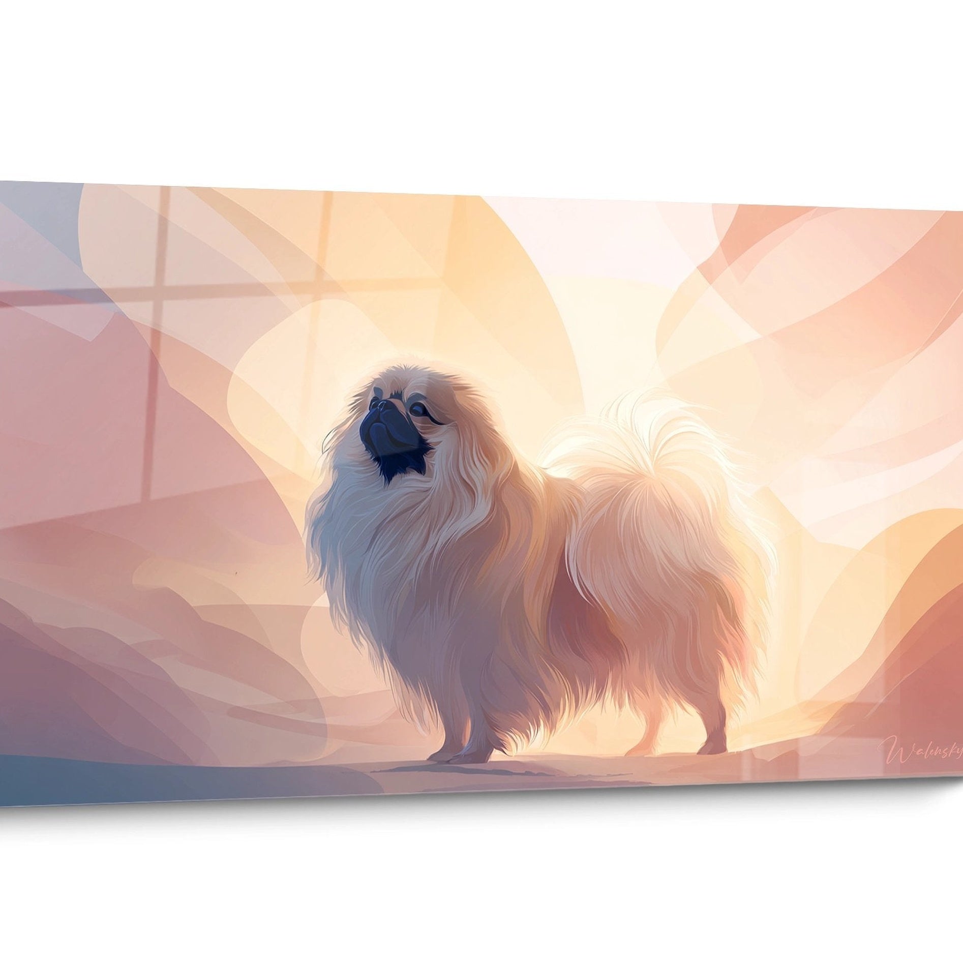 Tableau chien Pekinois Doré
