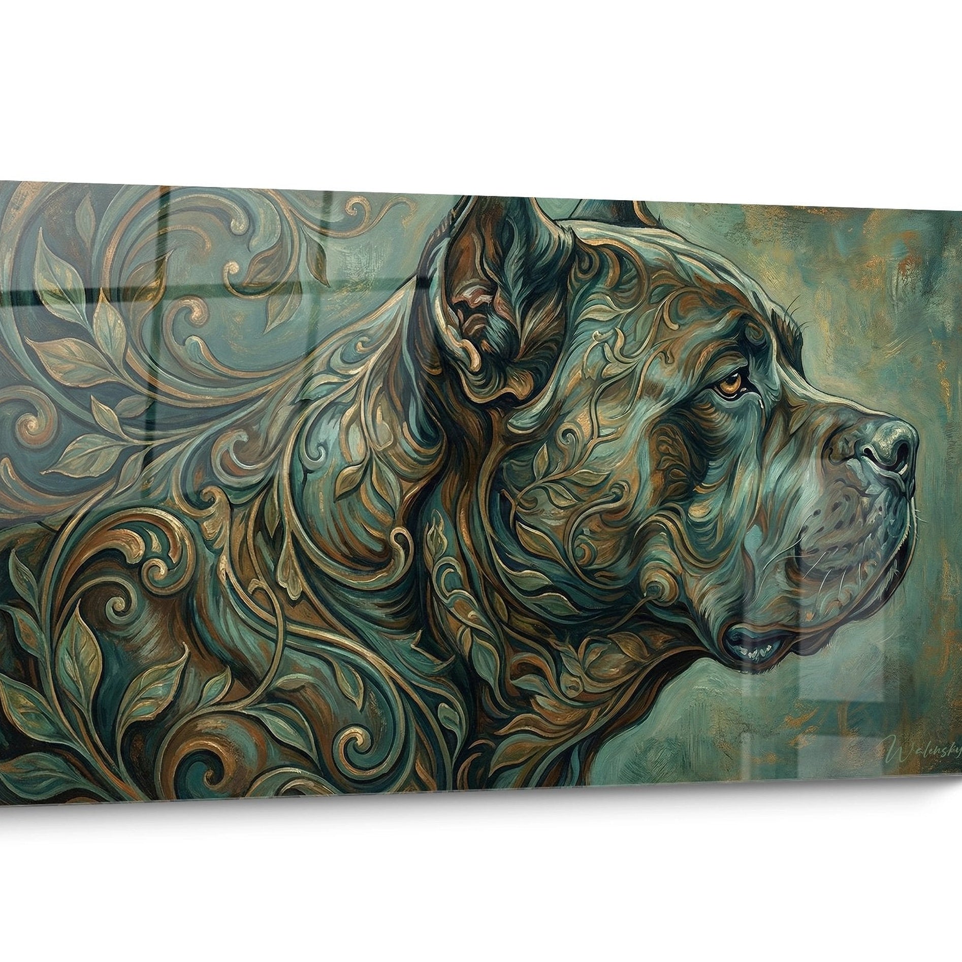 Tableau chien Cane Corso Doré