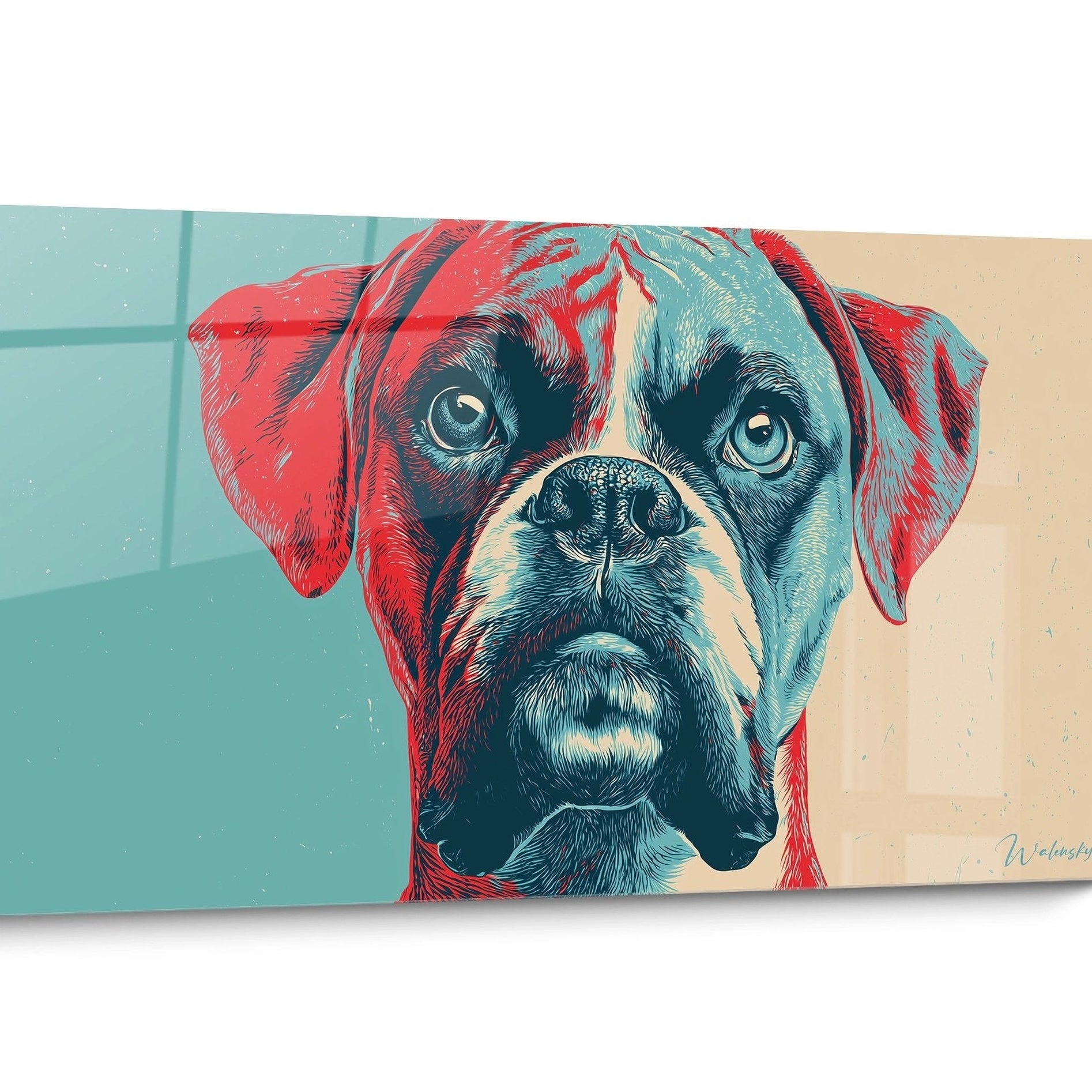 Boxer Hund Gemälde Modern