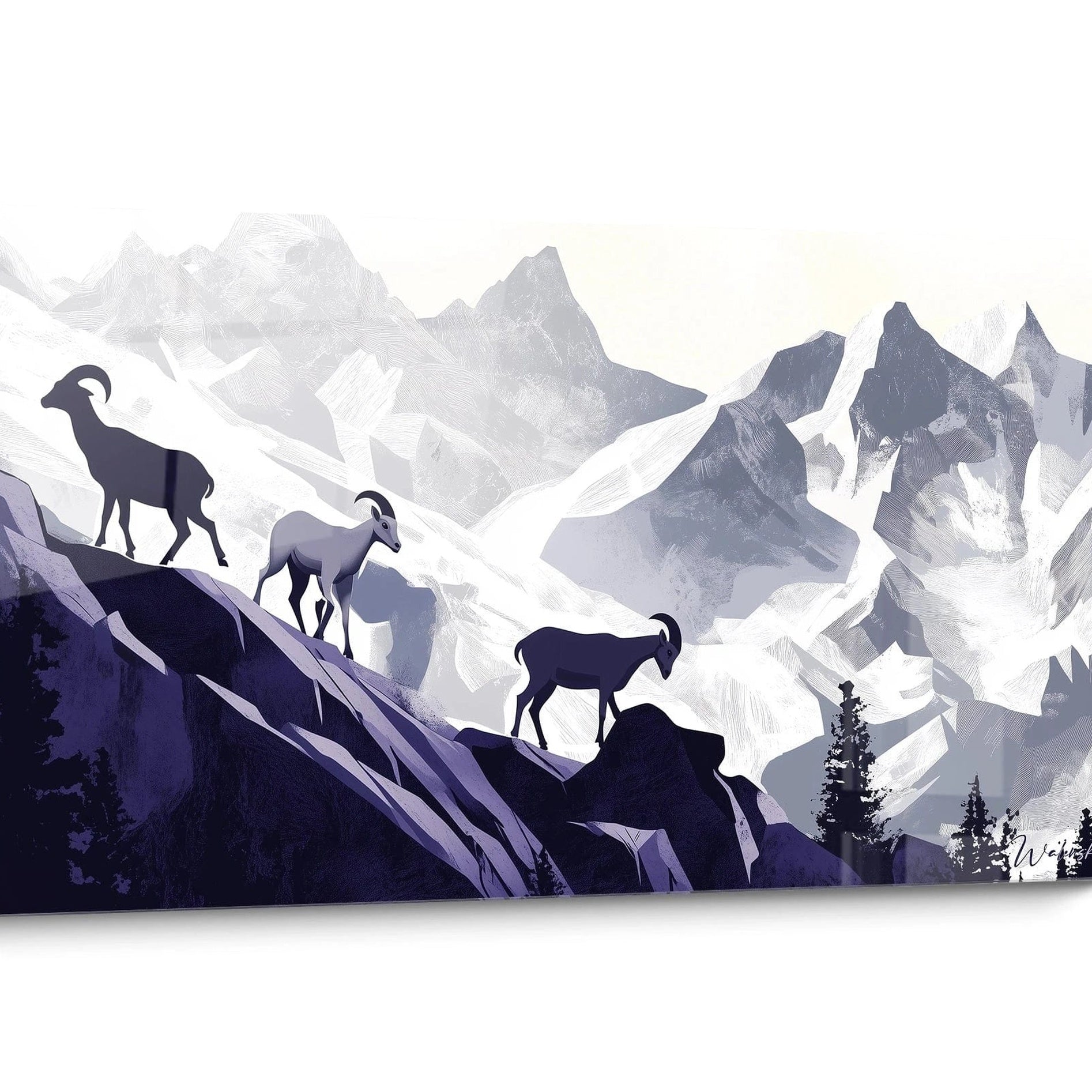 Mountain goat wall art