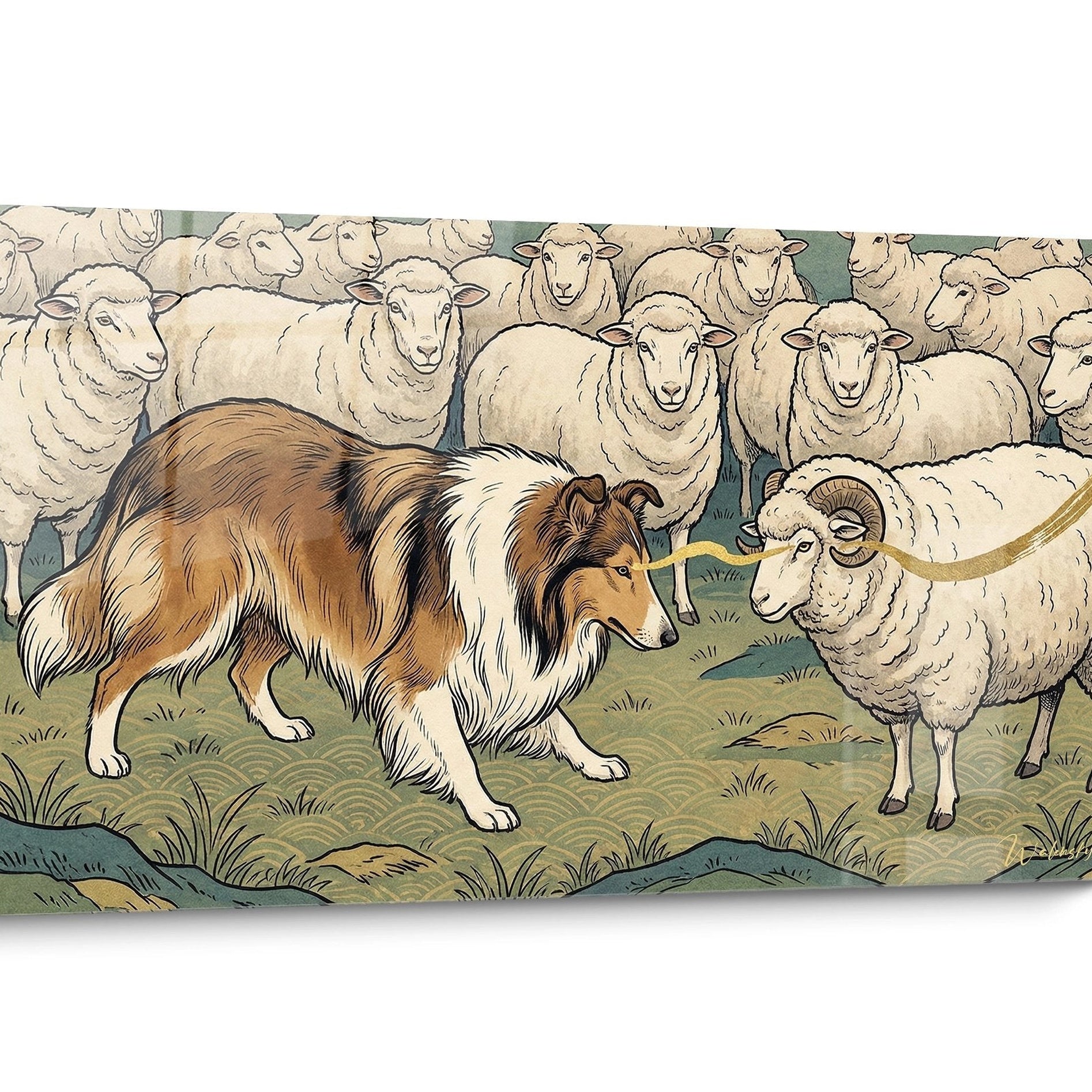 Tableau Collie Pastoral