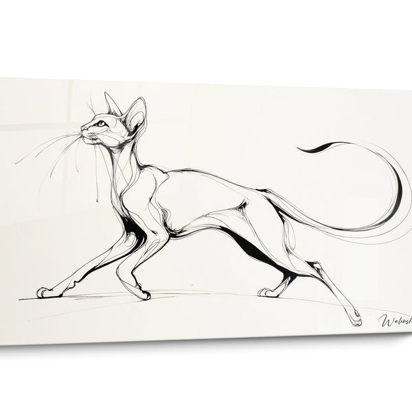 Tableau chat Serengeti Minimaliste