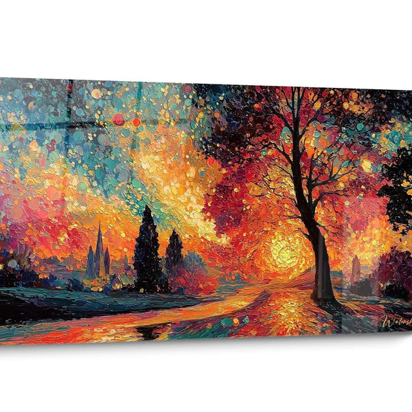 Pointillist Landscape Painting