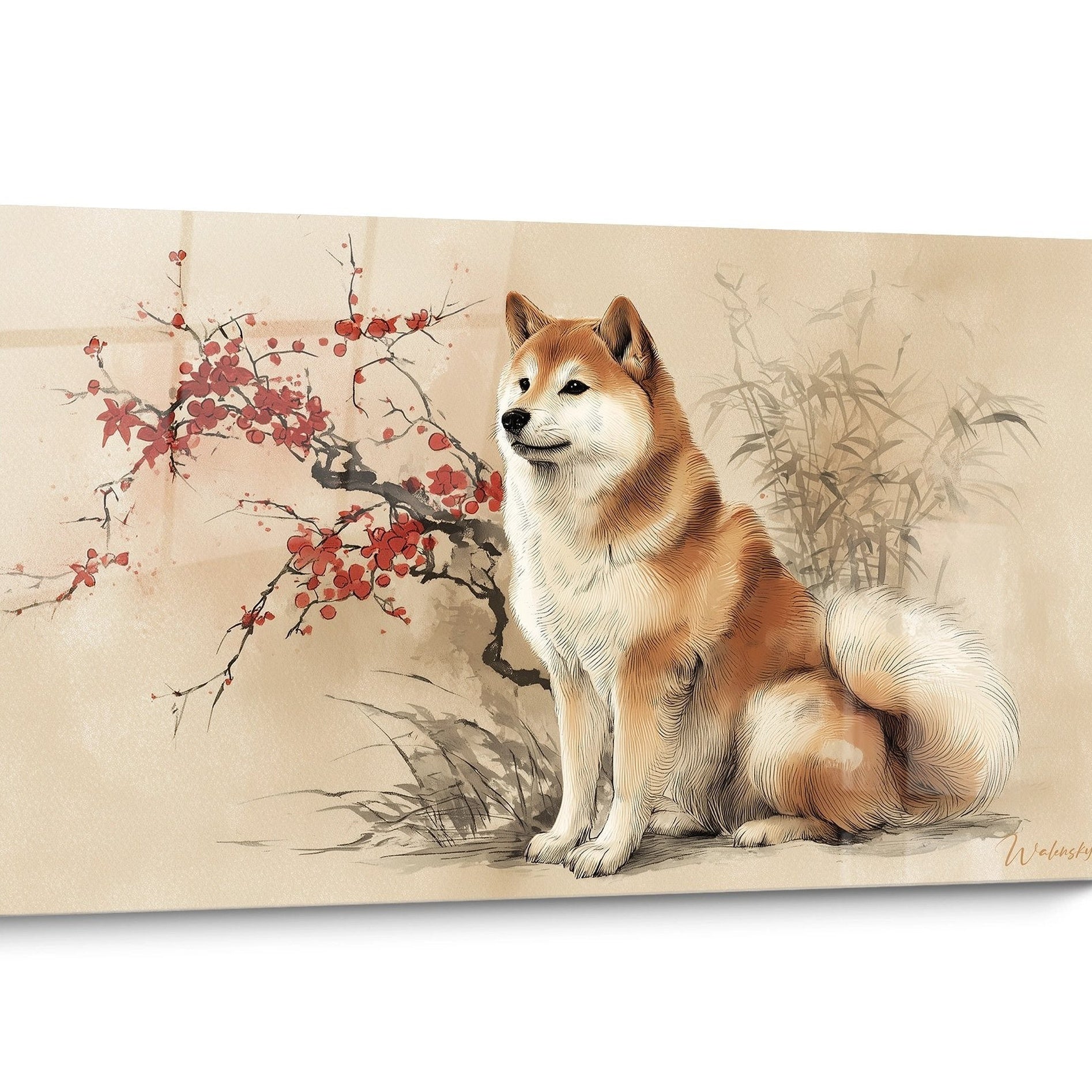 Zen Shiba Inu Dog Wall Art