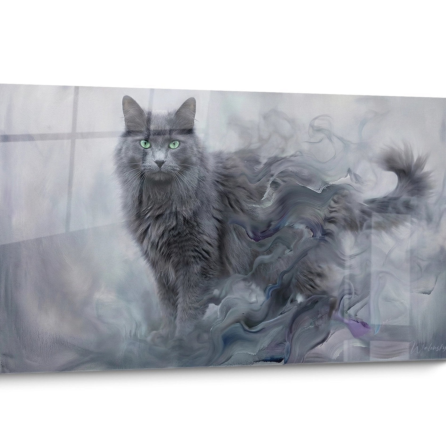 Tableau chat Nebelung Mystique