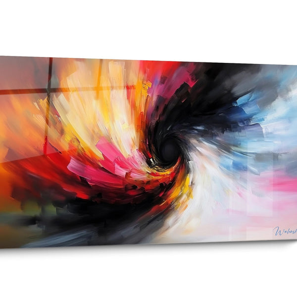 Tableau spirales abstraites Orange