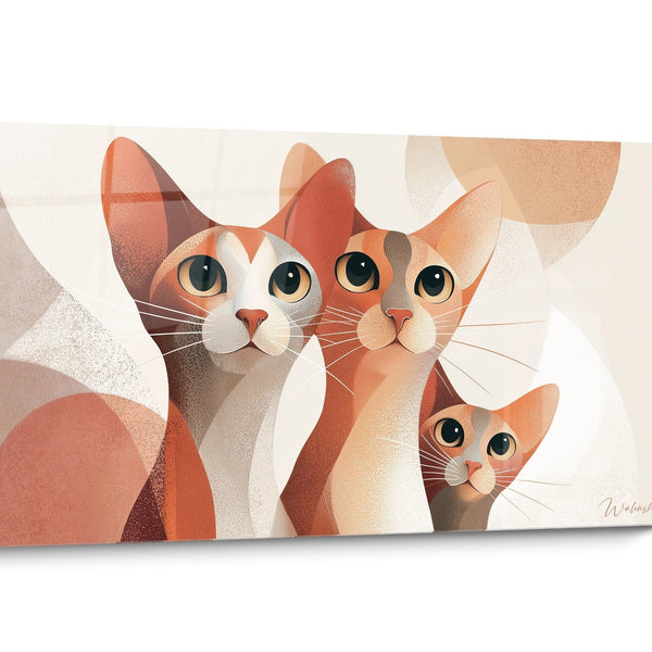 Tableau chat Singapura Géométrique