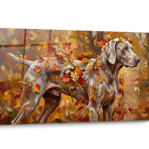 Weimaraner Dog Painting Golden