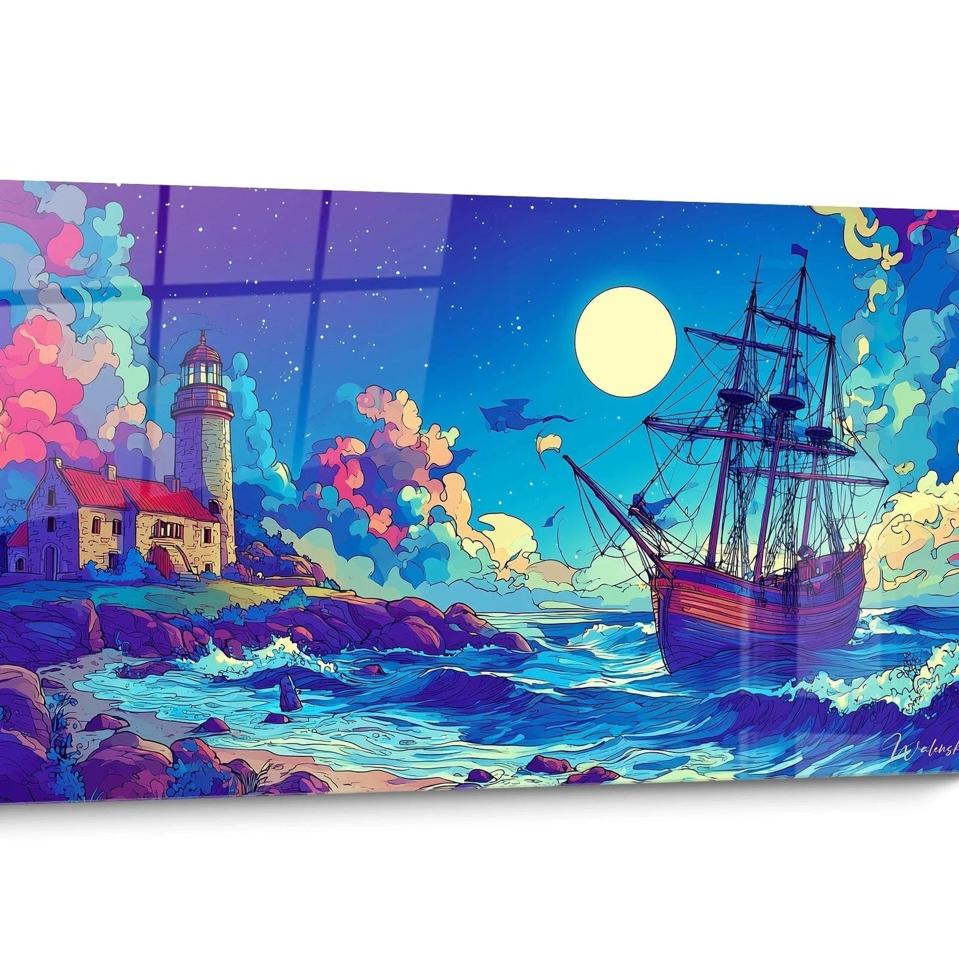 Tableau bande dessinée maritime