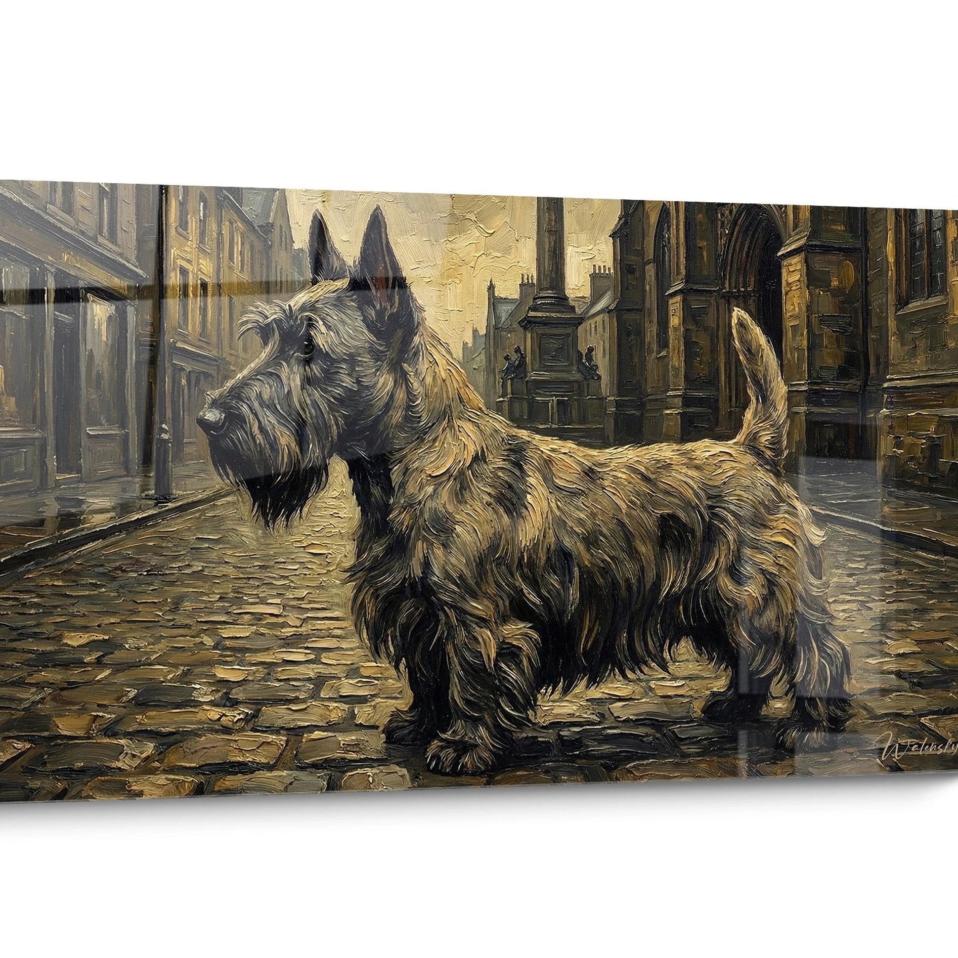 Tableau chien Scottish Terrier Noir et Blanc