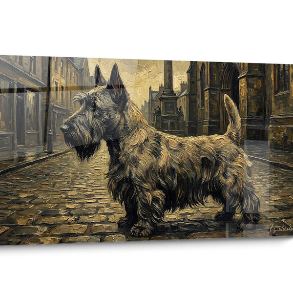 Schilderij Schotse Terriër Zwart en Wit