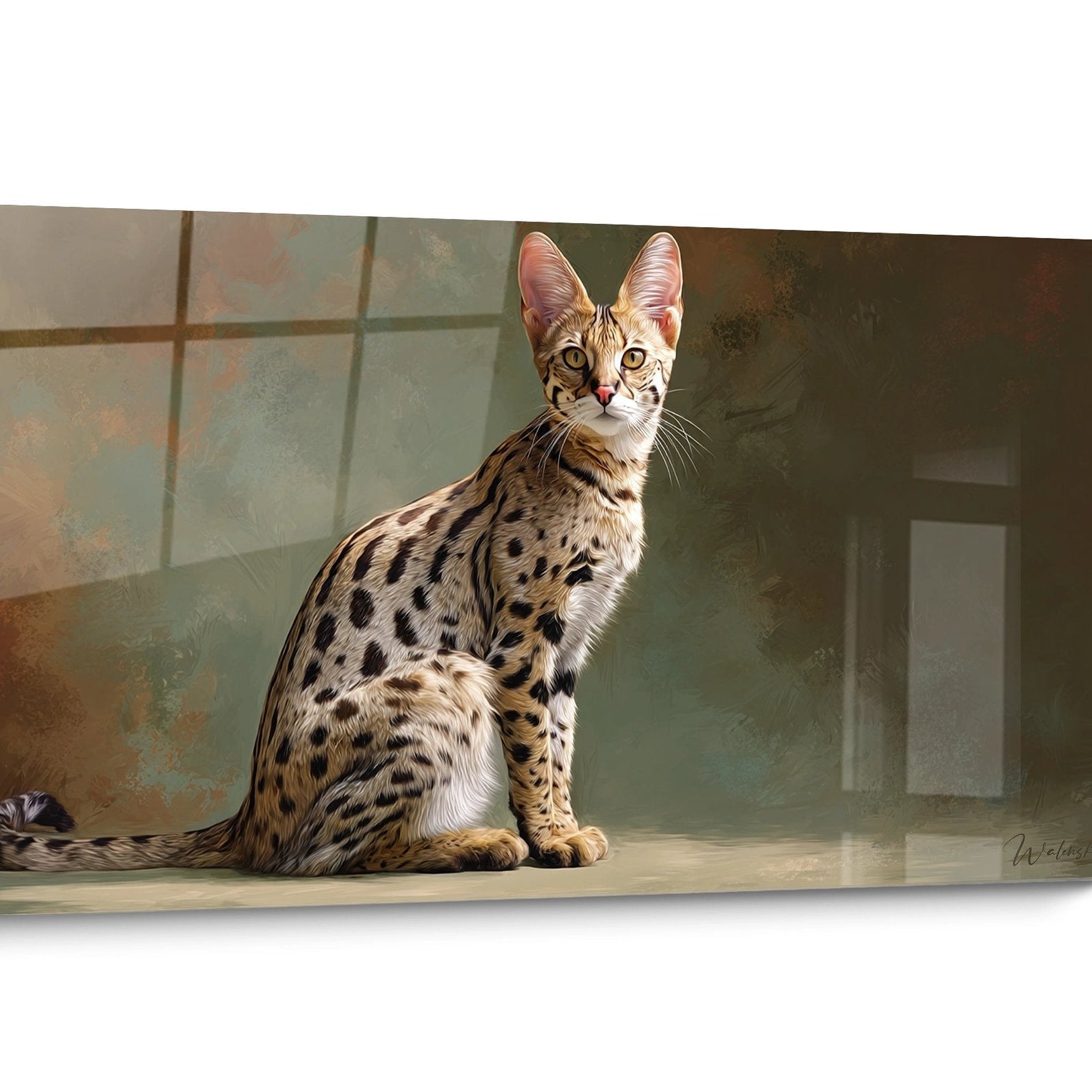 Tableau chat Savannah Moderne