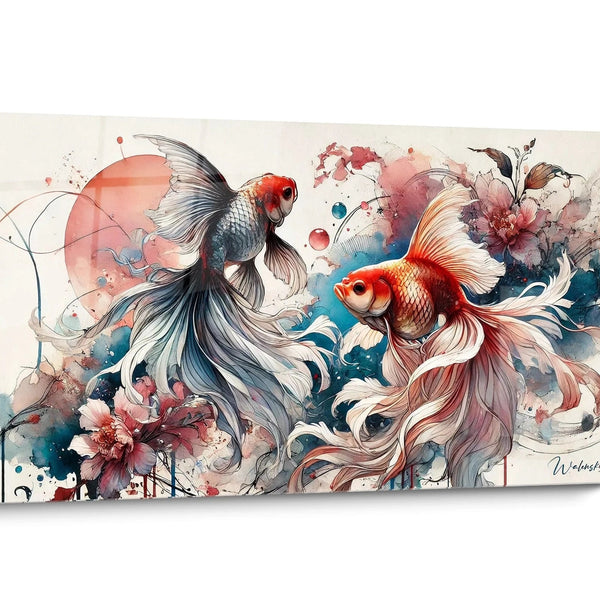 Tableau pour restaurant de poisson Aquarelle