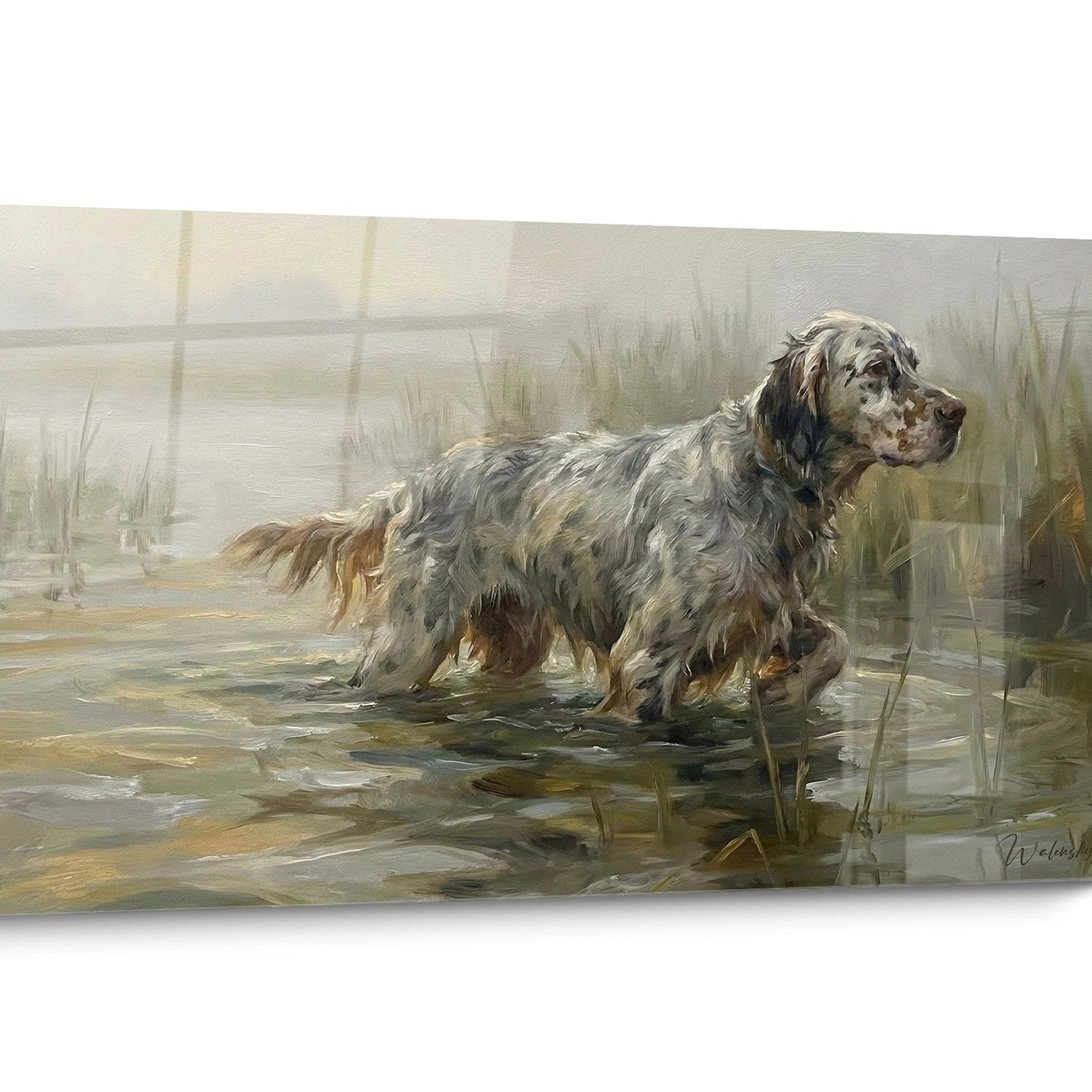 Tableau chien Setter Anglais Contemplation