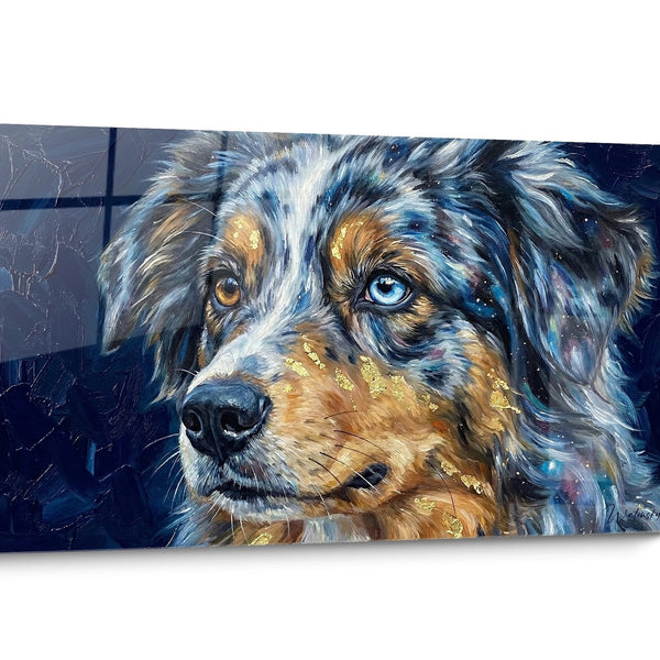 Tableau chien Berger Americain Miniature Doré