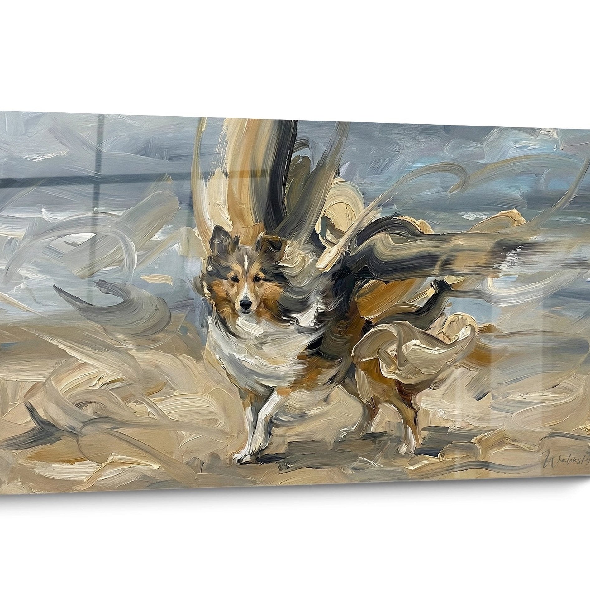 Tableau chien Berger des Shetland Tricolore